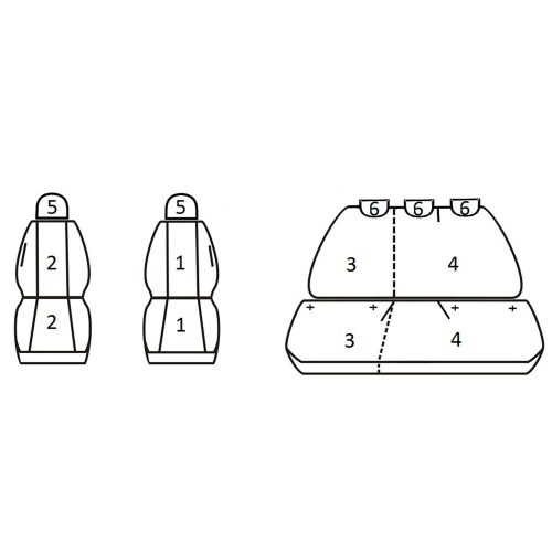 Fiat Doblo II ( 2010 - ) - T01 minta - méretpontos üléshuzat - egyedi üléshuzat