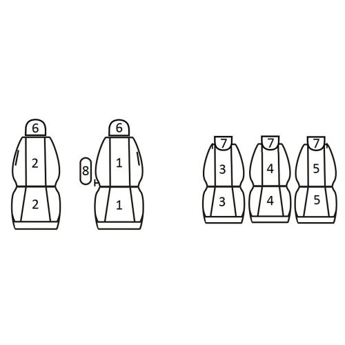 Ford Focus C-Max (5 személyes) ( 2003 - 2010 ) - T01 minta - méretpontos üléshuzat - egyedi üléshuzat