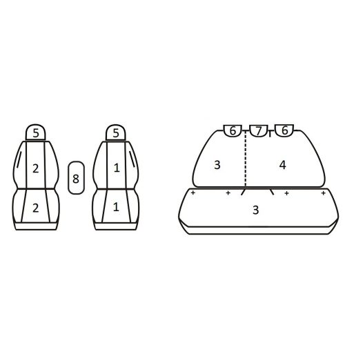 Nissan Pulsar ( 2014 - ) - T06 minta - méretpontos üléshuzat - egyedi üléshuzat