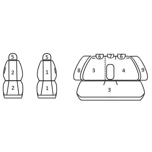 Nissan Tiida Sedan ( 2004 - 2012 ) - T06 minta - méretpontos üléshuzat - egyedi üléshuzat