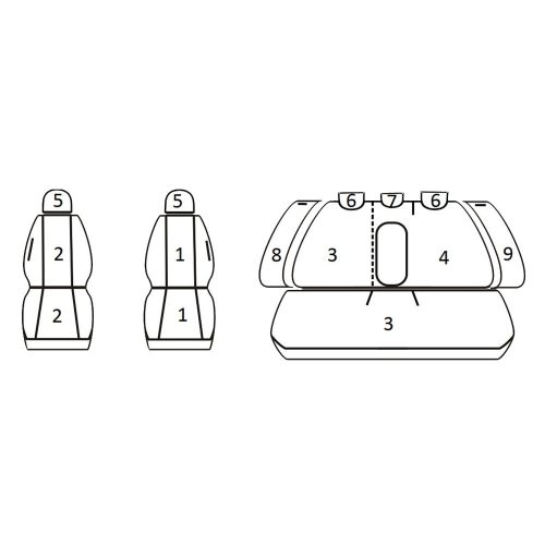 Opel Insignia Sedan ( 2008 - 2017 ) - T06 minta - méretpontos üléshuzat - egyedi üléshuzat