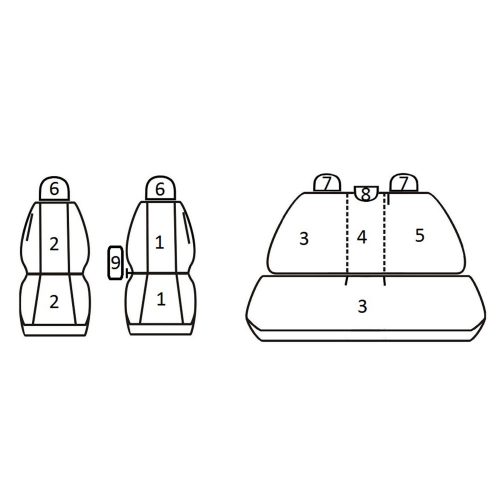 Opel Zafira B (3 részes háttámla) ( 2005 - 2014 ) - T09 minta - méretpontos üléshuzat - egyedi üléshuzat