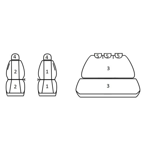Peugeot 206 Hatchback ( 1998 - 2012 ) - T09 minta - méretpontos üléshuzat - egyedi üléshuzat