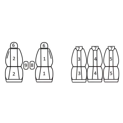 Peugeot 307 I SW (5 személyes) ( 2001 - 2008 ) - T09 minta - méretpontos üléshuzat - egyedi üléshuzat
