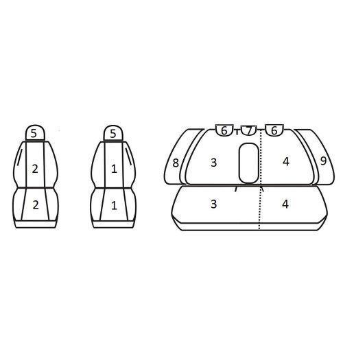Skoda Octavia II ( 2004 - 2013 ) - T06 minta - méretpontos üléshuzat - egyedi üléshuzat