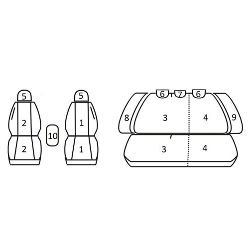 Skoda Octavia II ( 2004 - 2013 ) - T06 minta - méretpontos üléshuzat - egyedi üléshuzat
