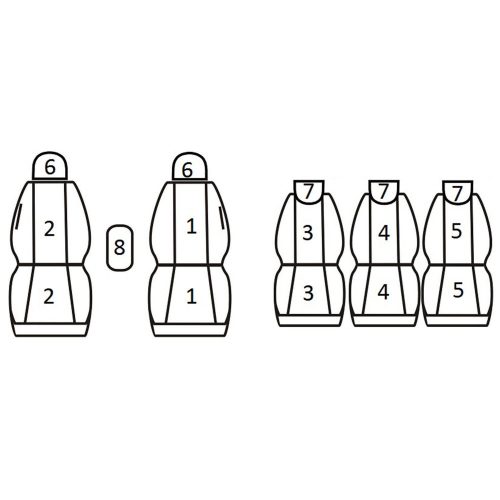 Skoda Roomster (5 személyes) ( 2006 - ) - T01 minta - méretpontos üléshuzat - egyedi üléshuzat