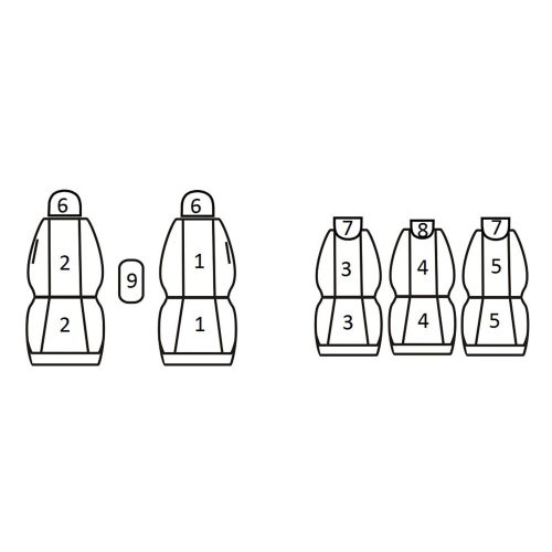 Skoda Yeti (5 személyes) ( 2009 - ) - T09 minta - méretpontos üléshuzat - egyedi üléshuzat