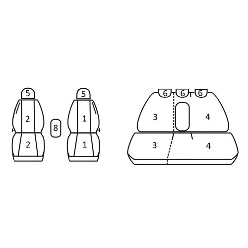 Volkswagen Golf V Plus ( 2005 - 2014 ) - T09 minta - méretpontos üléshuzat - egyedi üléshuzat