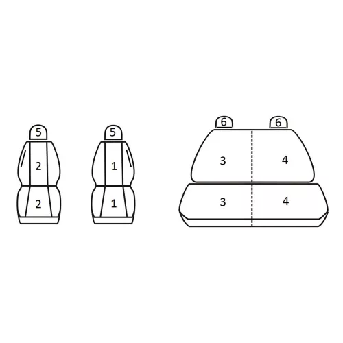 Volkswagen Lupo ( 1998 - 2005 ) - T06 minta - méretpontos üléshuzat - egyedi üléshuzat