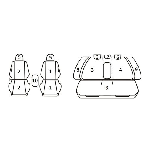 Volkswagen Passat B6 Sedan ( 2005-2010 ) - T06 minta - méretpontos üléshuzat - egyedi üléshuzat