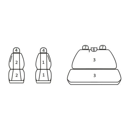 Volkswagen Polo IV FL ( 2001 - 2009 ) - T01 minta - méretpontos üléshuzat - egyedi üléshuzat