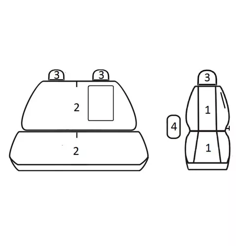 Citroen Jumper; Fiat Ducato; Peugeot Boxer (2+1) ( 2006 - ) - T01 minta - méretpontos üléshuzat - egyedi üléshuzat