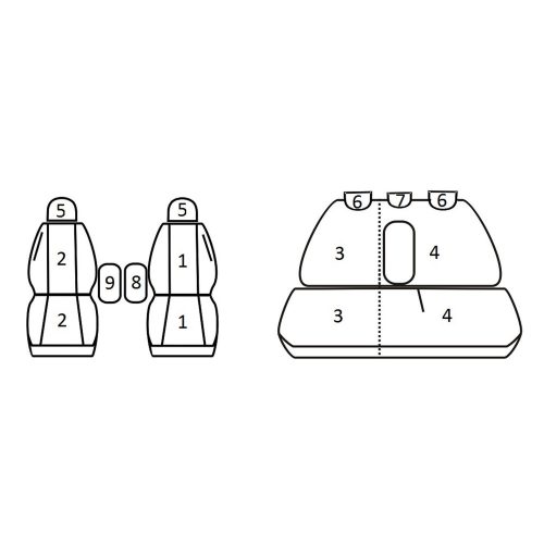 Kia Venga; Hyundai ix20 ( 2009 - ) - T09 minta - méretpontos üléshuzat - egyedi üléshuzat