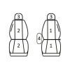 Citroen Nemo; Fiat Fiorino III; Peugeot Bipper (1+1) ( 2007 - ) - T01 minta - méretpontos üléshuzat - egyedi üléshuzat