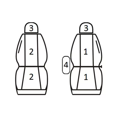 Citroen Nemo; Fiat Fiorino III; Peugeot Bipper (1+1) ( 2007 - ) - T09 minta - méretpontos üléshuzat - egyedi üléshuzat
