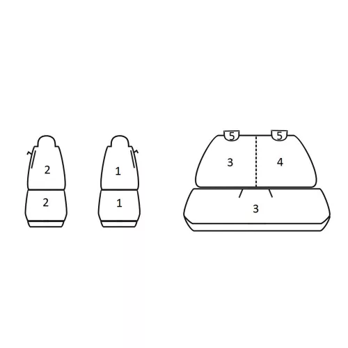 Peugeot 107; Toyota Aygo; Citroen C1 ( 2005 - 2014 ) - T09 minta - méretpontos üléshuzat - egyedi üléshuzat