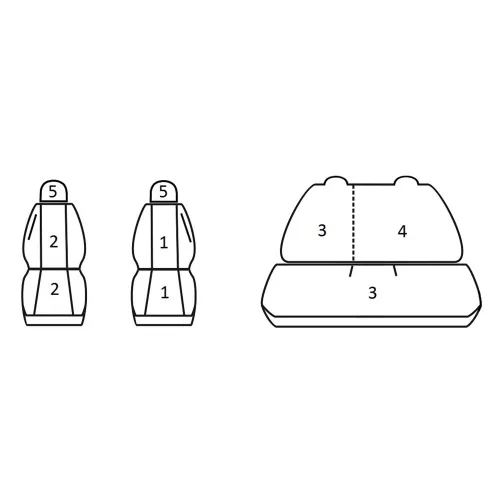 Peugeot 301; Citroen C-Elysée ( 2012 - ) - T09 minta - méretpontos üléshuzat - egyedi üléshuzat