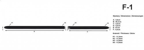Skoda Felicia 1994-2001 (hatchback) Rider ajtóvédő díszléc