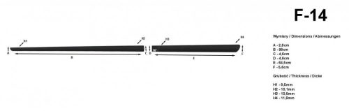 Nissan Tiida 2004-2010 (sedan) Rider ajtóvédő díszléc