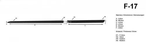 Mitsubishi Space Star 2014-2020 (hatchback) Rider ajtóvédő díszléc