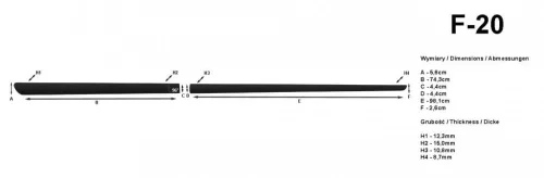 VW Amarok 2010-2020 Rider ajtóvédő díszléc