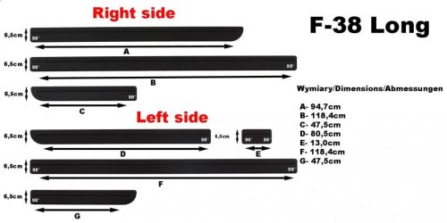 VW Transporter T5 2004-2014 (van, minivan, hosszú változat) Rider ajtóvédő díszléc
