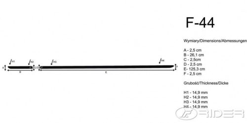 Skoda Citigo 2012-2020 (3 ajtós) Rider ajtóvédő díszléc