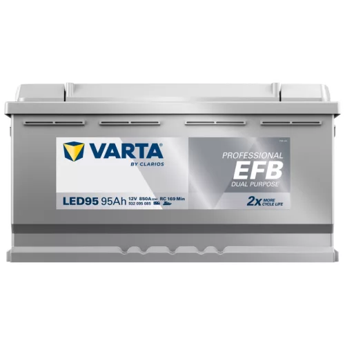 Autóakkumulátor Varta Professional Dual Purpose EFB 95Ah, 12V, 850A, LED95