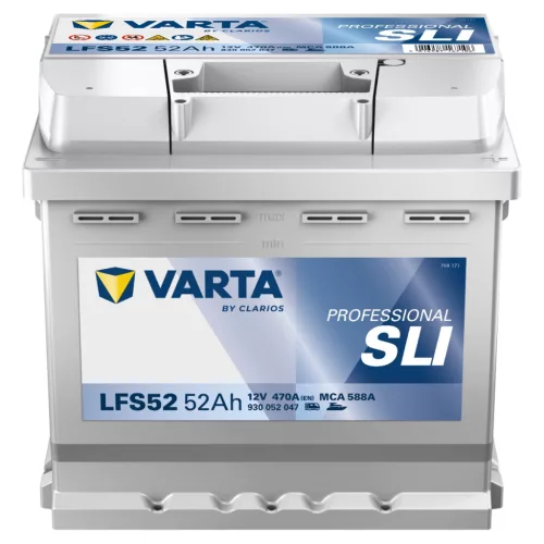 Autóakkumulátor Varta Professional Starter 52Ah, 12V, 470A, LFS52