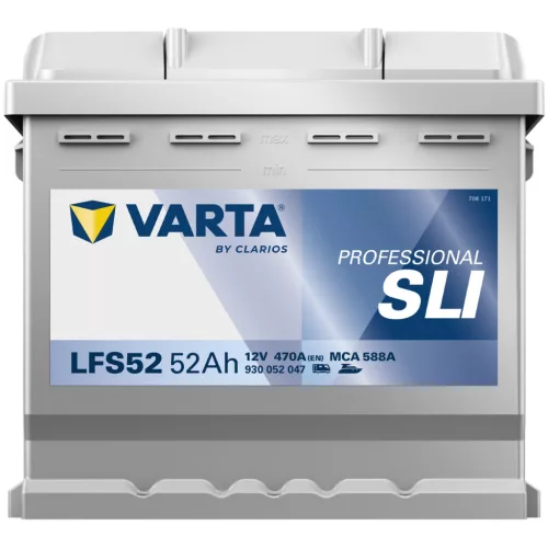 Autóakkumulátor Varta Professional Starter 52Ah, 12V, 470A, LFS52