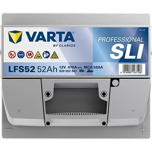Autóakkumulátor Varta Professional Starter 52Ah, 12V, 470A, LFS52