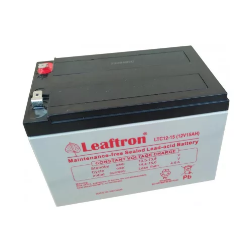 Tartalék akkumulátor Leaftron LTC12-15 12V, 15Ah, 225A