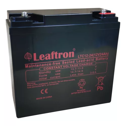 Tartalék akkumulátor Leaftron LTC12-24 12V, 24Ah