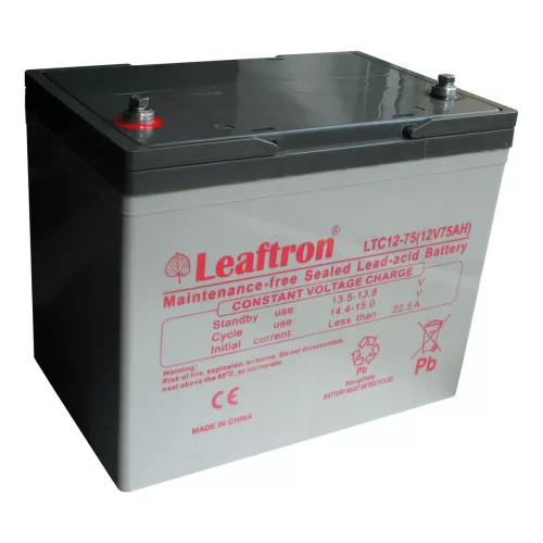 Tartalék akkumulátor Leaftron LTC12-75 12V, 75Ah, 900A