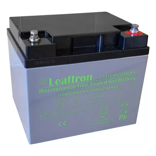 Tartalék akkumulátor Leaftron LTG12-40 12V, 40Ah, 400A (gél)