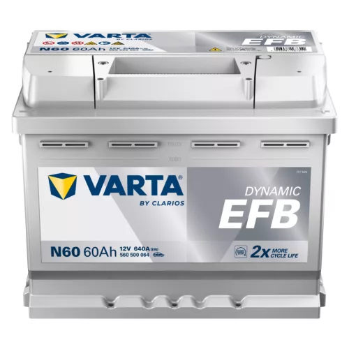 Autóakkumulátor Varta Blue Dynamic EFB 60Ah, 12V, 640A, N60
