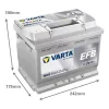 Autóakkumulátor Varta Blue Dynamic EFB 60Ah, 12V, 640A, N60