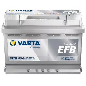   Autóakkumulátor Varta Blue Dynamic EFB 70Ah, 12V, 760A, N70