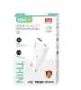 YOOUP 30W Ultra vékony - Dupla hálózati töltő (USB/TYPE-C PD) NC113-D