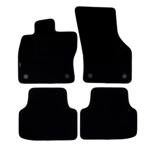 Skoda Octavia III. 2013-2020 (kerek rögzítés, fekete szegély) méretpontos szövet autószőnyeg