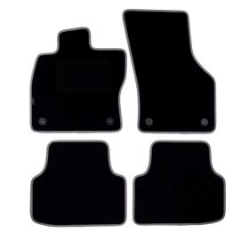   Skoda Octavia III. 2013-2020 (kerek rögzítés, szürke szegély) méretpontos szövet autószőnyeg