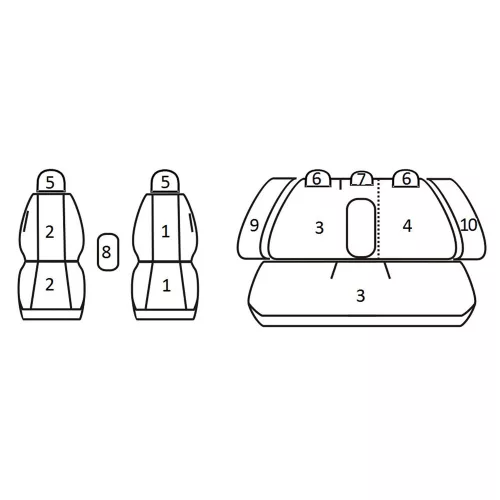 Audi A4 B5 Avant ( 1997 - 1999 ) - T09 minta - méretpontos üléshuzat - egyedi üléshuzat