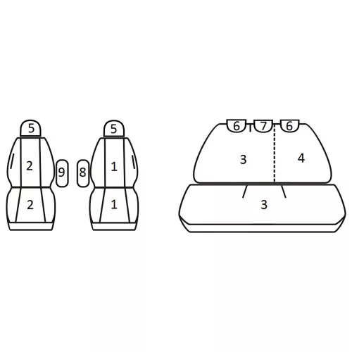 Citroen C3 I Hatchback ( 2002 - 2009 ) - T01 minta - méretpontos üléshuzat - egyedi üléshuzat