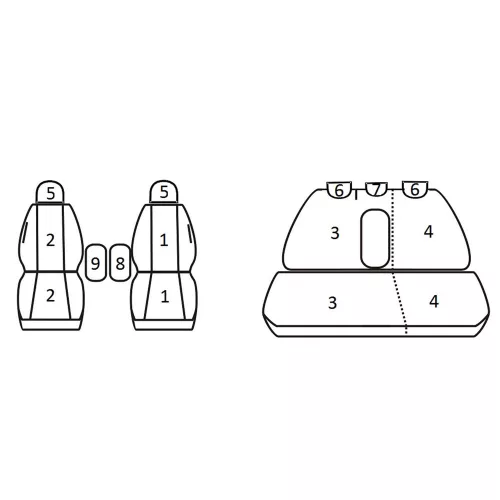 Citroen C5 I ( 2001 - 2004 ) - T09 minta - méretpontos üléshuzat - egyedi üléshuzat
