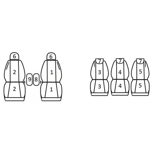 Citroen Xsara Picasso (5 személyes) ( 1999 - 2010 ) - T01 minta - méretpontos üléshuzat - egyedi üléshuzat