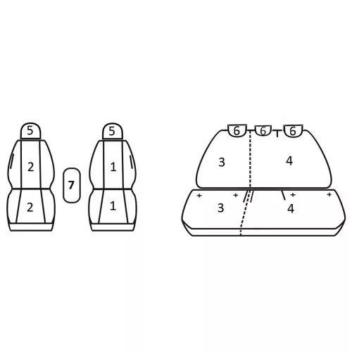 Dacia Jogger (5 személyes) 2021- T09 minta - méretpontos üléshuzat - egyedi üléshuzat