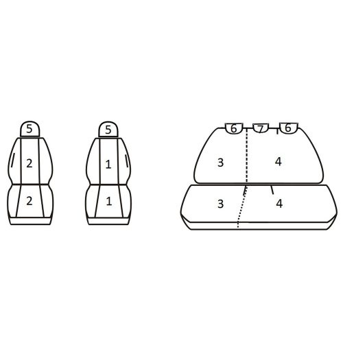 Hyundai i10 II ( 2013 - ) - T01 minta - méretpontos üléshuzat - egyedi üléshuzat