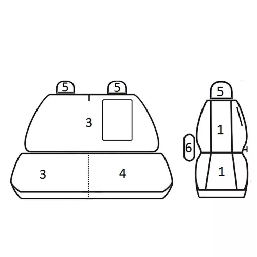 Iveco Daily VI (2+1) ( 2014 - ) - T06 minta - méretpontos üléshuzat - egyedi üléshuzat