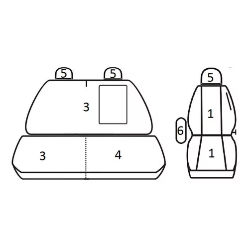 Iveco Daily VII (2+1) ( 2022 - ) - T06 minta - méretpontos üléshuzat - egyedi üléshuzat